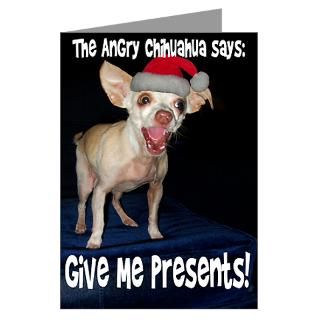 Chihuahua Greeting Cards  Angry Chihuahua Christmas Cards (Pk of 10