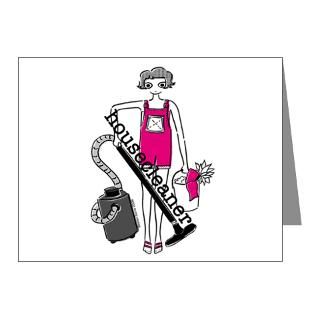 Woman Lady Not Note Cards  Housecleaner Note Cards (Pk of 10