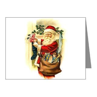 Christmas Note Cards  Santa Filling Stockings Note Cards (Pk of 10