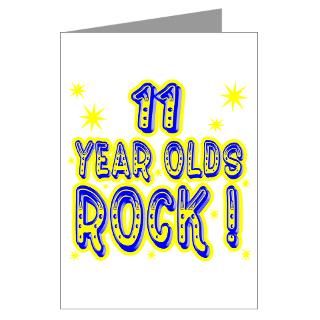 11 Gifts  11 Greeting Cards  11 Year Olds Rock  Greeting Card
