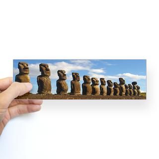 15 Moai on Easter Island tiki bumper sticker for $4.25