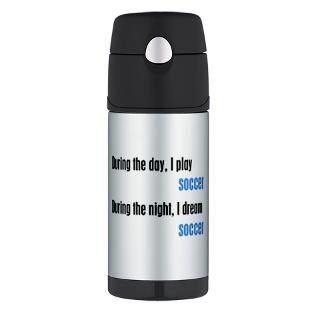 Athletes Drinkware  I Dream Soccer FUNtainer Thermos Bottle (12 oz