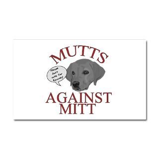  2012 Car Accessories  Mutts Against Mitt Car Magnet 20 x 12