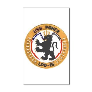 Stickers  USS Ponce LPD 15 Rectangle Sticker