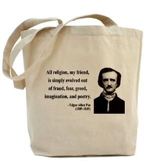 Agnostic Gifts  Agnostic Bags  Edgar Allan Poe 15 Tote Bag