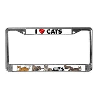 License Plate Frame I Love Cats for $15.00