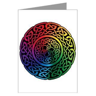 Celt Greeting Cards  Rainbow Celtic Knot Greeting Cards (Pk of 20