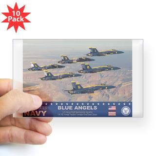 Blue Angels F 18 Hornet Rectangle Sticker 10 pk) for $30.00