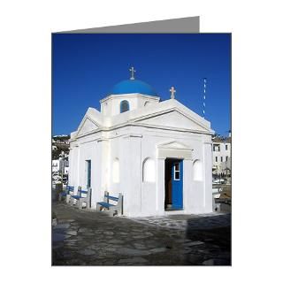 Chapel Gifts  Chapel Note Cards  Santorini Note Cards (Pk of 20)