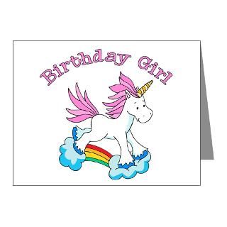 Baby Note Cards  Rainbow Unicorn Birthday Girl Invitations (20 pk