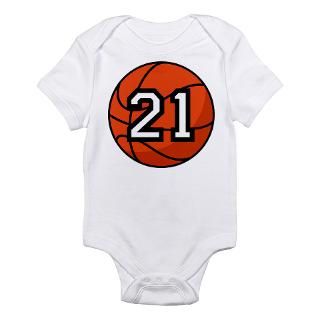 Basketball Player Number 21 Infant Bodysuit