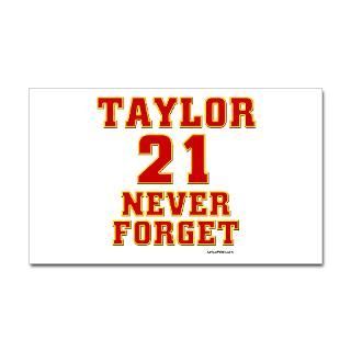 TAYLOR (21) NEVER FORGET Rectangle Sticker by uniqueprintz