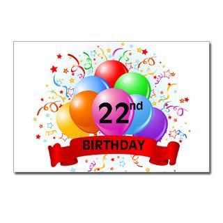 22 Gifts  22 Postcards  22nd Birthday BB Postcards (Package of 8)