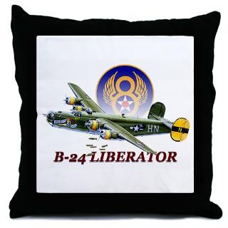 WWII 8th Air Force B 24 Liberator Throw Pillow