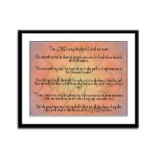 Psalm 23, the Lord is my Shepherd Framed Print