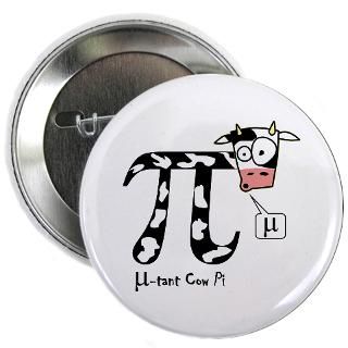 Mu Funny Circle Circumference Buttons  Mu tant cow pi button (2.25