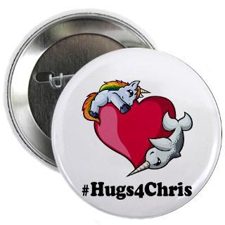 H4c Gifts  H4c Buttons  Narwhal Uni Heart 2.25 Button