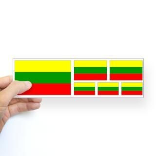 Lithuanian Flags Sticker 10x3 / 25x7.5cm for $4.25