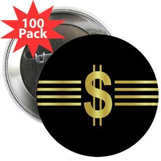 Shrugged Buttons  John Galt Dollar Emblem 2.25 Button (100 pack