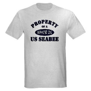 Property of NMCB 26 US Navy Seabee Ash Grey T Shir T Shirt by