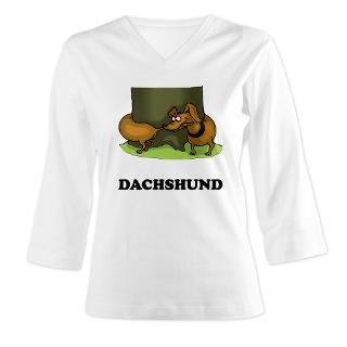 funny dachshund.tif 3/4 Sleeve T shirt