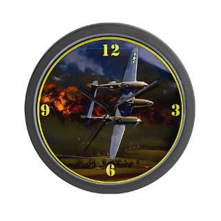 Gifts  Fork Tailed Devil Home Decor  P 38 Lightning Wall Clock