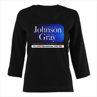 Johnson Gray Logo 3/4 Sleeve T shirt (Dark)