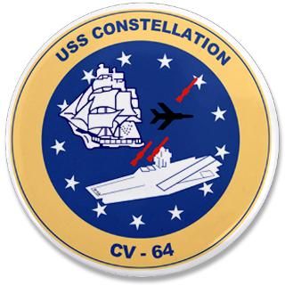 Aircraft Gifts  Aircraft Buttons  USS Constellation CV 64 3.5
