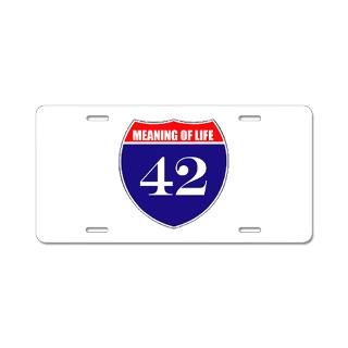 Meaning of Life 42 Aluminum License Plate for $19.50