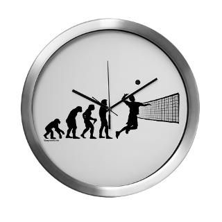 Volleyball Evolution Modern Wall Clock for $42.50