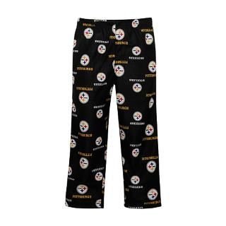 Pittsburgh Steelers Kids 4 7 Black Printed Logo Sleep Pants
