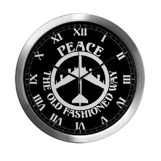 52 Peace the Old Fashioned Way Modern Wall Clock for $42.50