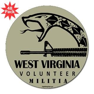 West Virginia Militia 3 Lapel Sticker (48 pk)