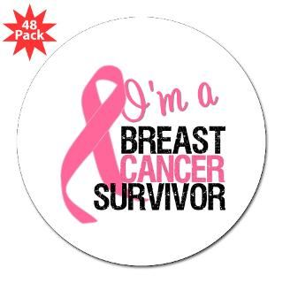 Breast Cancer Survivor 3 Lapel Sticker (48