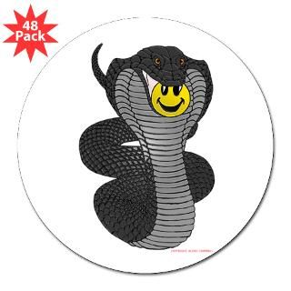 cobra smiley 2 3 Lapel Sticker (48 pk)