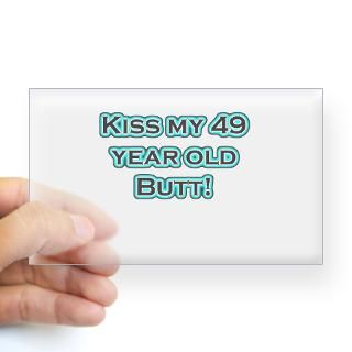 49 year old butt Rectangle Decal for $4.25