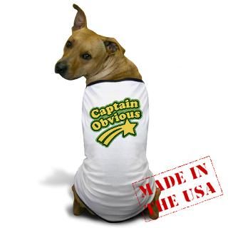 Captain Gifts  Captain Pet Stuff  Captain Obvious Dog T Shirt