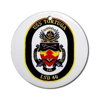 USS Tortuga LSD 46 Ornament (Round) for $12.50