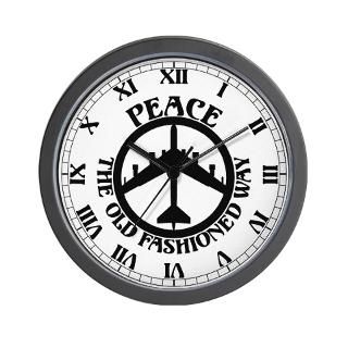 52 Peace the Old Fashioned Way Wall Clock for $18.00