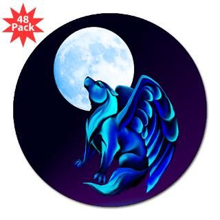 Stickers  Fantasy Wolf 3 Lapel Sticker (48 pk