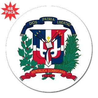 Dominican Republic 3 inch Lapel Sticker 48 Pack Sticker by stdr