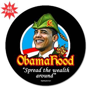 ObamaHood Spread the Wealth 3 Lapel Sticker (48 p