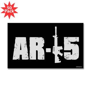 AR 15 Sticker (Rectangle 50 pk)