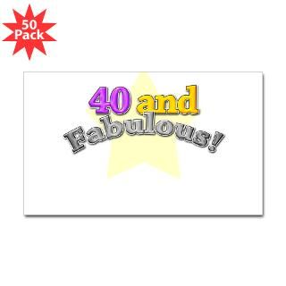 40 and Fabulous Rectangle Sticker 50 pk)