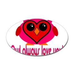 Owl Always Love You Rectangle Sticker by cloverbelle