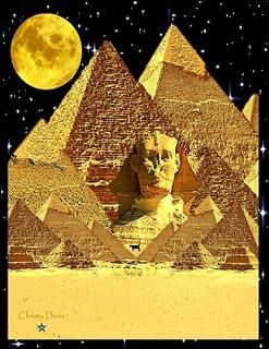GOLDEN EGYPTIAN PYRAMID 52 BLANK PAGE JOURNAL