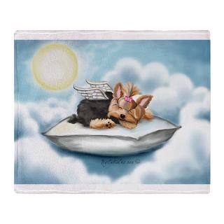 Yorkie Angel Tink Stadium Blanket for $59.50