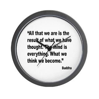 Buddha Mind Is Everything Quote Wall Clock for $18.00
