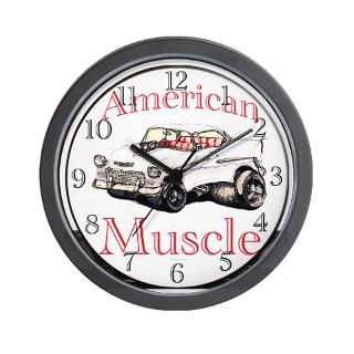 55 Chevy Wall Clock  Fifty Five Chevy Wall Clock