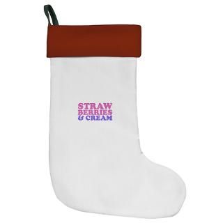 strawberries and cream (pink/ Christmas Stocking by LondonLoves